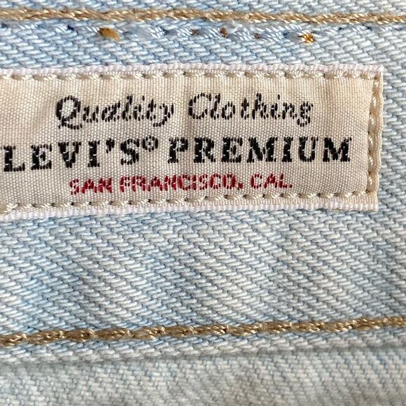Levi's Light Wash High Rise Rigid Jean Shorts Sz 31 New with Tag Summer Festival - Picture 4 of 8